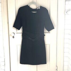 Veronica Beard black belted midi dress (fitted) Size 6
